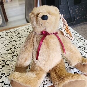 Russ  Eureka  Bear with Red Ribbon